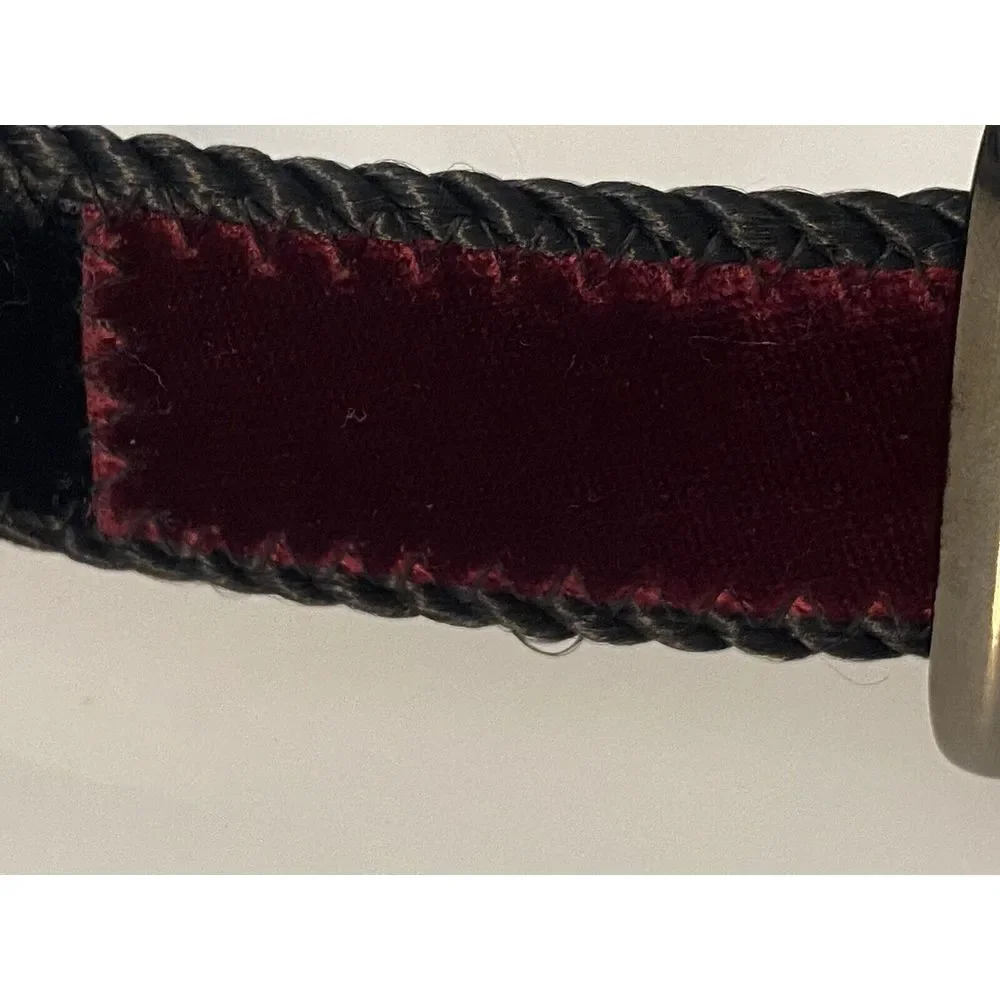 Vintage 1980s Elite Women's Tapestry Velvet Color Block Belt Size Medium 29